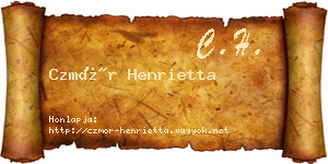 Czmór Henrietta névjegykártya