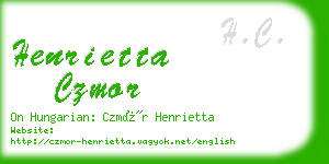 henrietta czmor business card